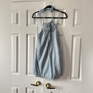 BCBG Max Azria halter dress. Size 2. Light blue.